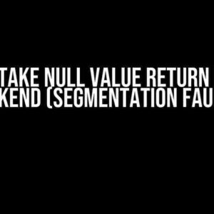 Why Take Null Value Return from Backend (Segmentation Fault)?